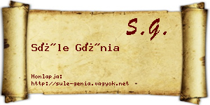 Süle Génia névjegykártya